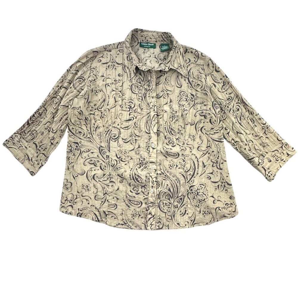 Lemon Grass Studio Button Down Blouse - image 1